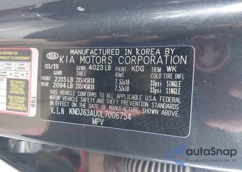 2020 Kia Soul Gt-Line из США, поврежденный, VIN KNDJ63AU0L7006754